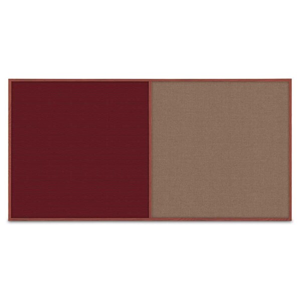 Enclosed Corkboard, 3 Door, 96"x48", 4" Fra, UV3413-BRONZE-CLOUD